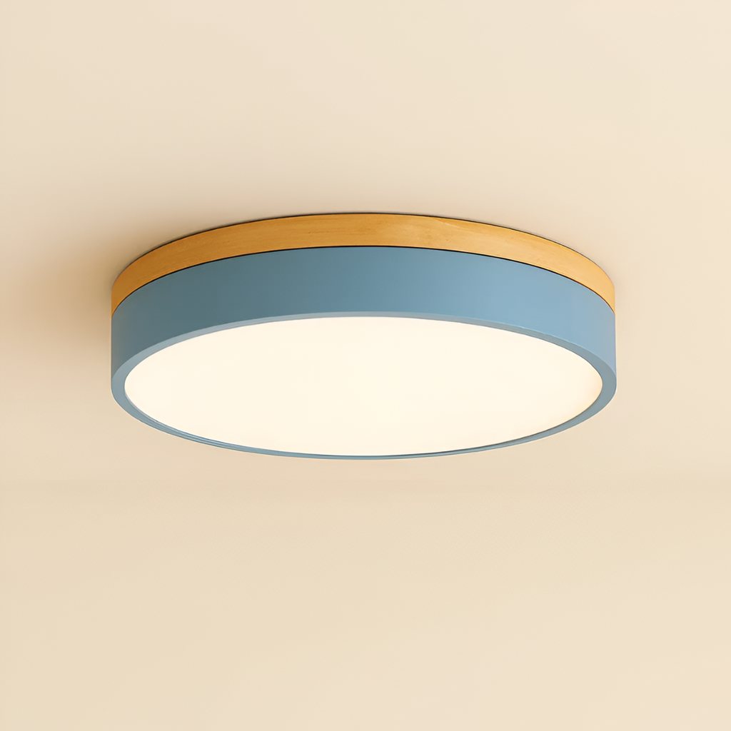Skandinavisk Loftlampe med Træ - Moderne Hjemmebelysning