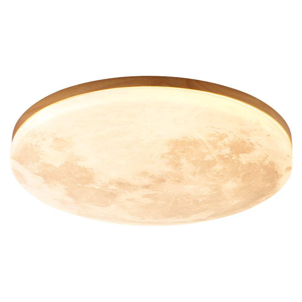 Minimalistisk loftslampe i måneform – indbygget