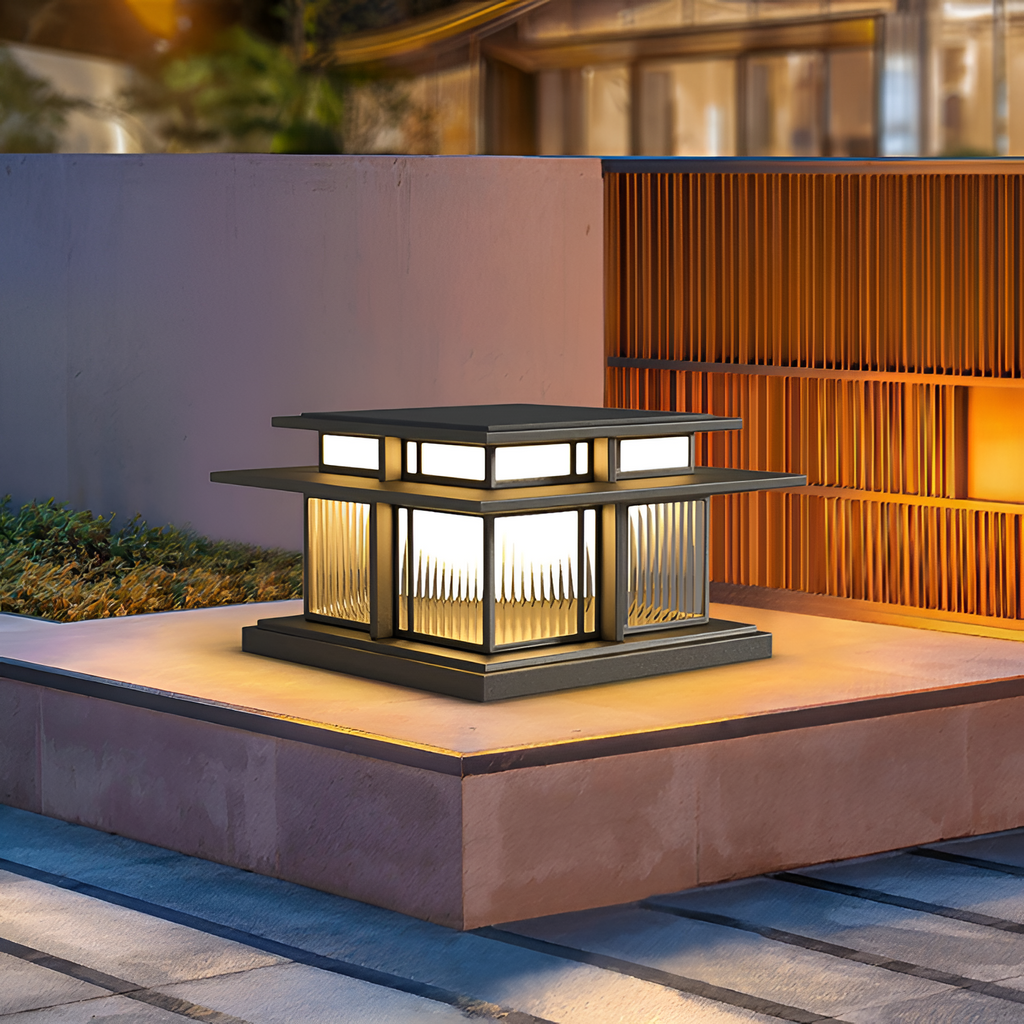 Zen-stil Solcellelampe til Søjle - Minimalistisk