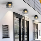 Flerlaget Transparent Glasloftlampe - Minimalistisk