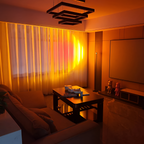 Sunset Projektionsgulvlampe - Gylden Time Stemningsbelysning