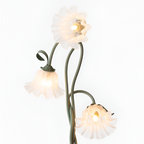 Blomstret buet gulvlampe - justerbar