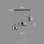 Røget Glas Pendellampe - Nordisk LED Hængelampe