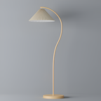 Bueformet Buet Gulvlampe - Plisseret