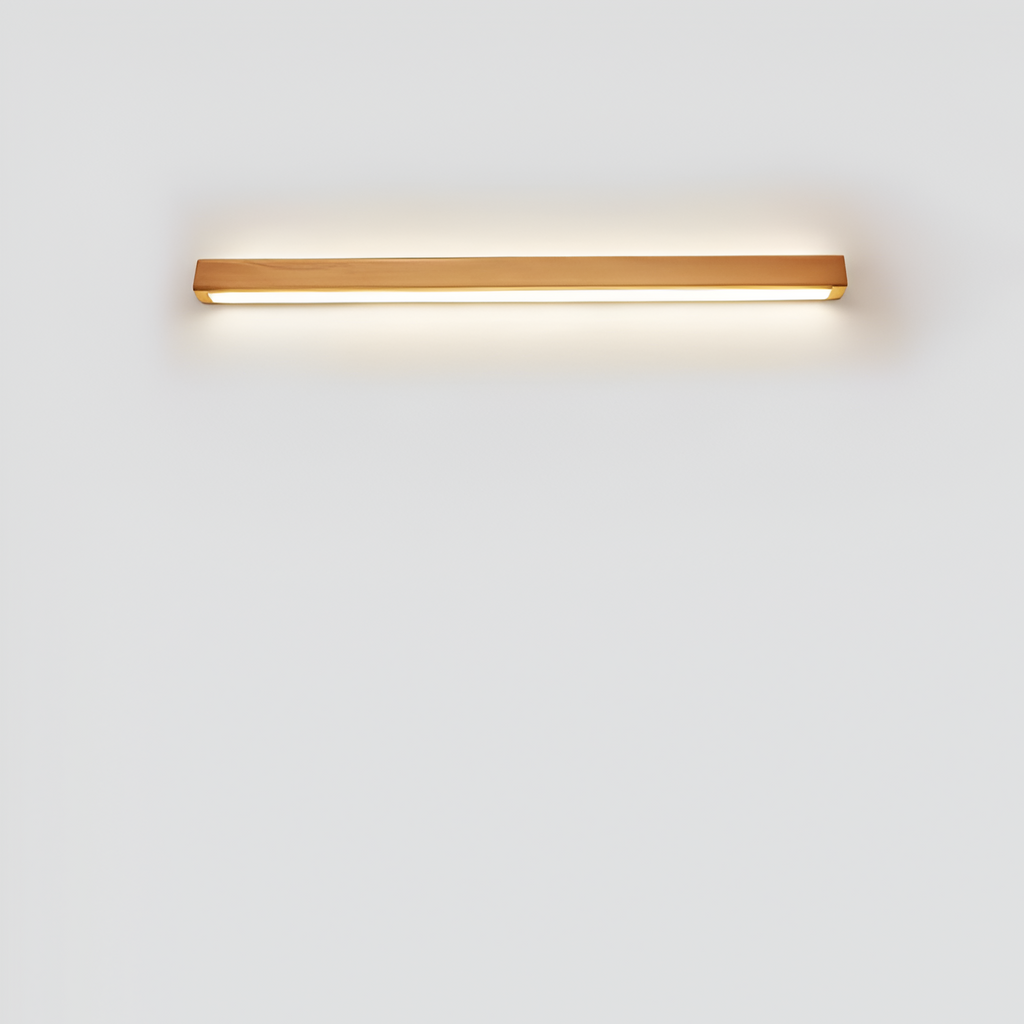 Væglampe i massivt træ med LED-lys - japansk stil