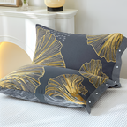 Funda de Almohada Floral Ginkgo - Con Botones