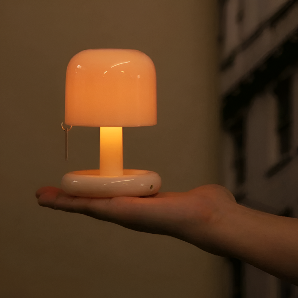 Grampians Glow Bærbar Lampe - Hvid Natlampe Med Lysdæmper