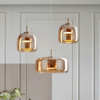 Røget Glas Pendellampe - Nordisk LED Hængelampe