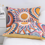 Boho Geometrisk Pudebetræk - Knaplukning