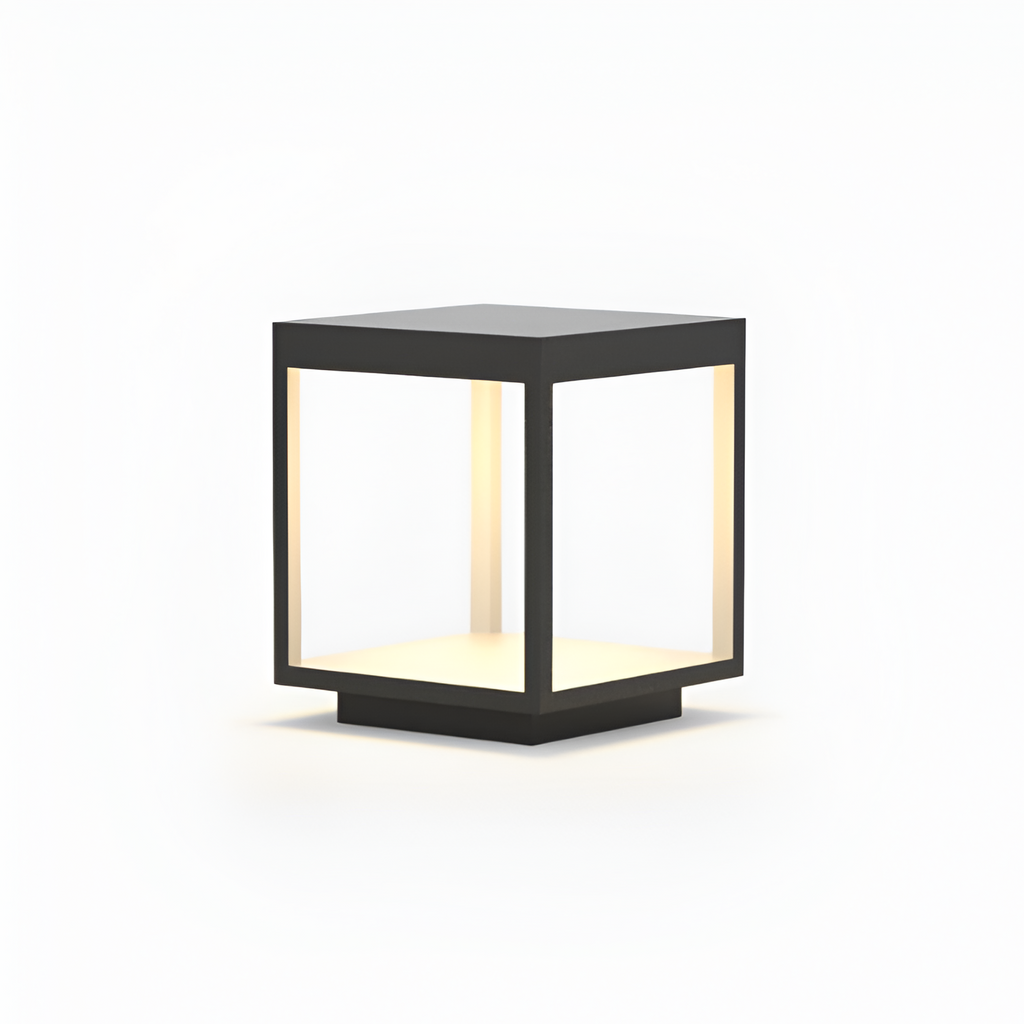 Geometrisk Solcellelampe til Udendørsbrug - Minimalistisk