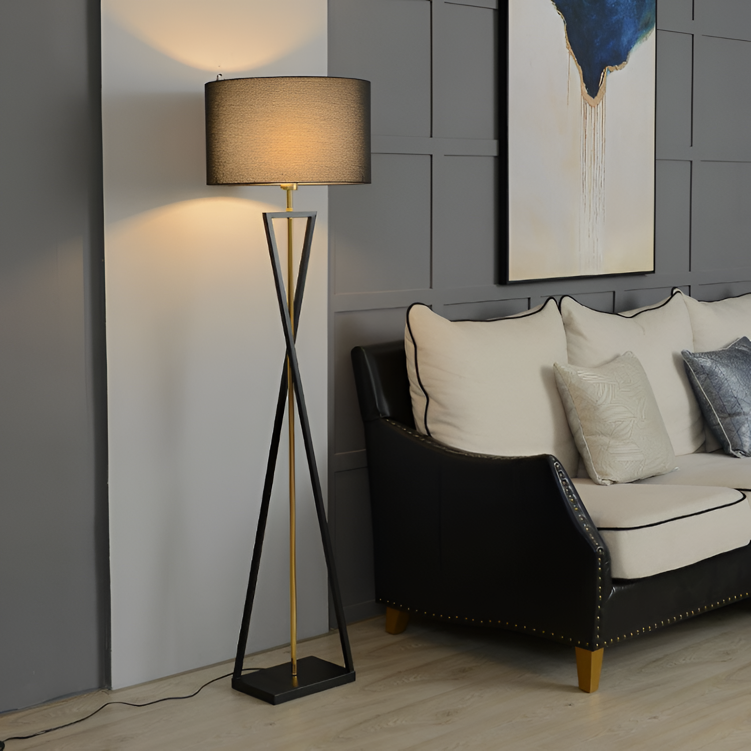 Minimalistisk Geometrisk Gulvlampe - Moderne Belysning