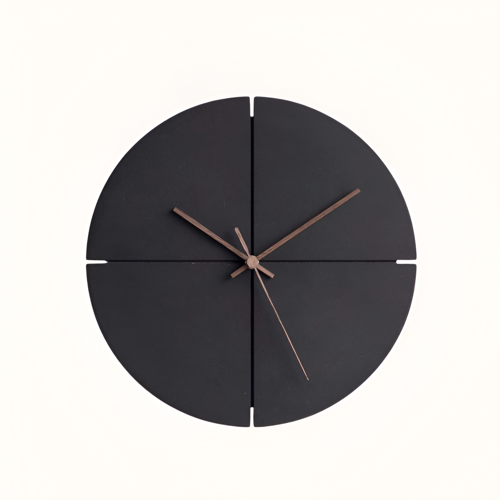 Geometrisk Lydløst Vægur - Minimalistisk