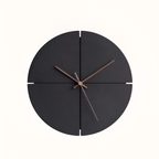 Geometrisk Lydløst Vægur - Minimalistisk