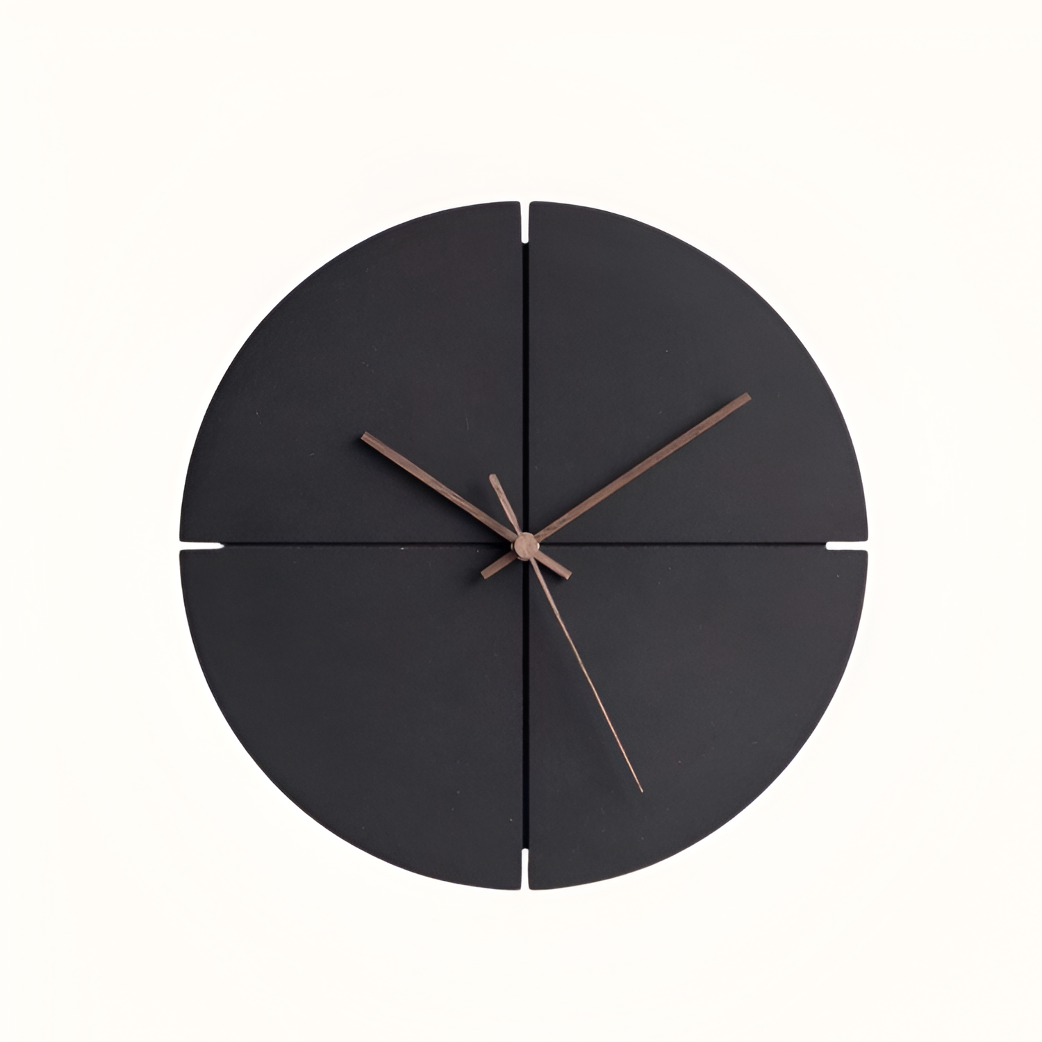 Geometrisk Lydløst Vægur - Minimalistisk