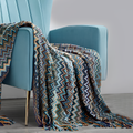 Bohemisk Frynser Chevron - Strikket Plaid
