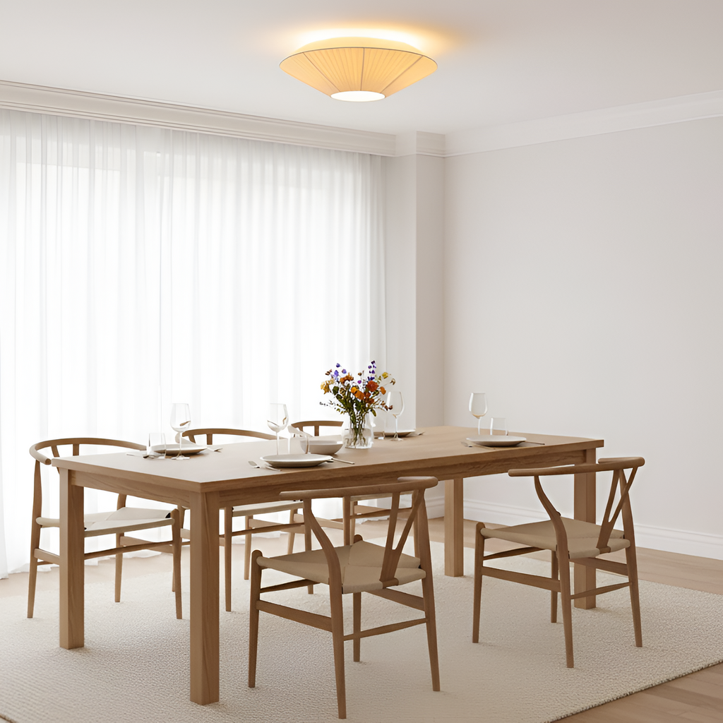 Plisseret Minimalistisk Loftlampe - Dæmpbar
