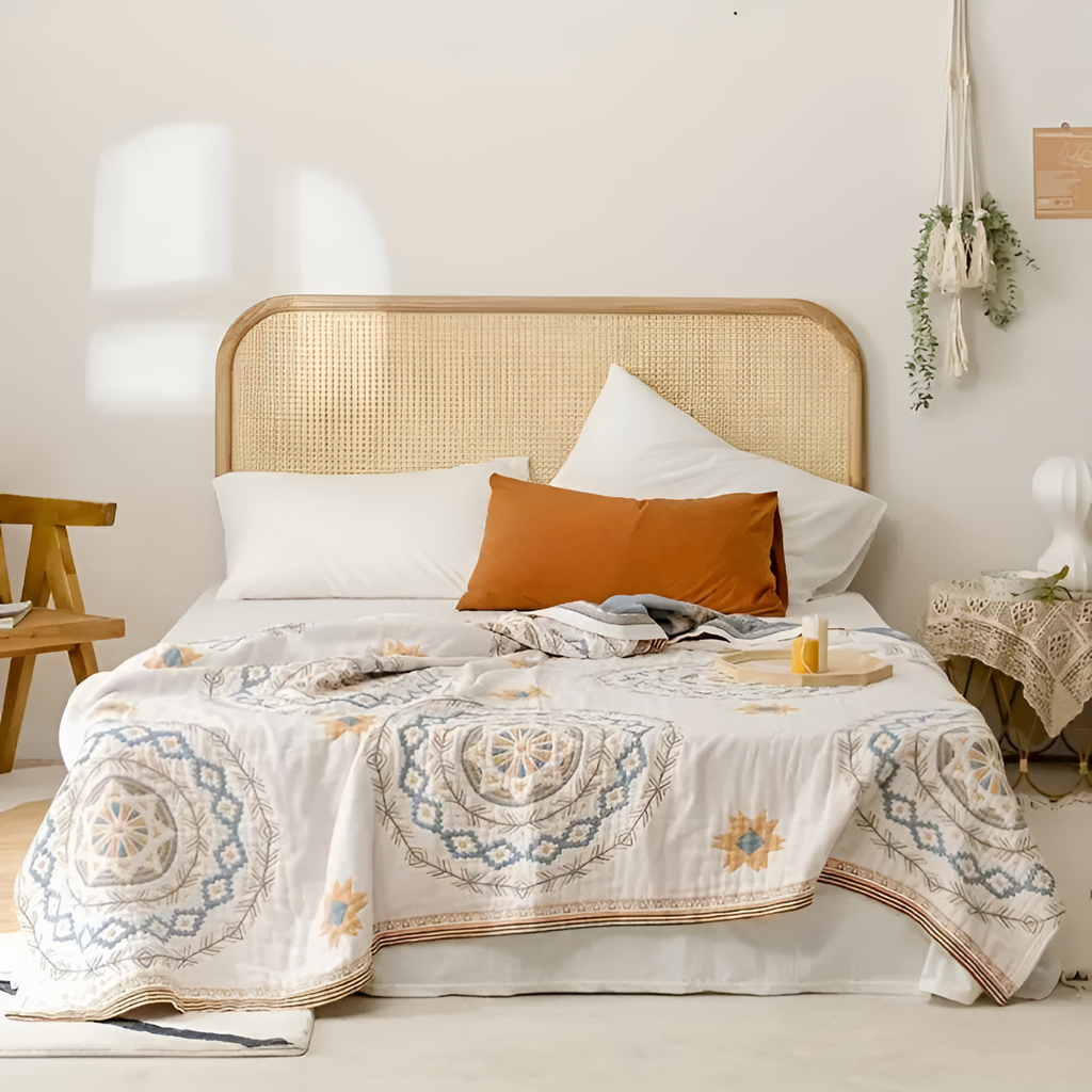 Bohemian Geometrisk Plaid - Vendbar