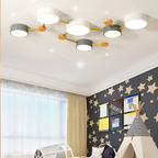 Minimalistisk indbygget lampe i massivt træ – skandinavisk stil