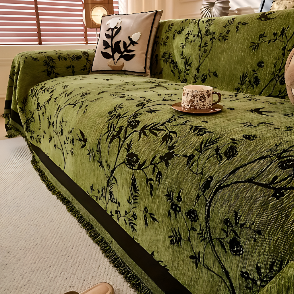 Sofatæppe Med Blomstermønster - Blomster