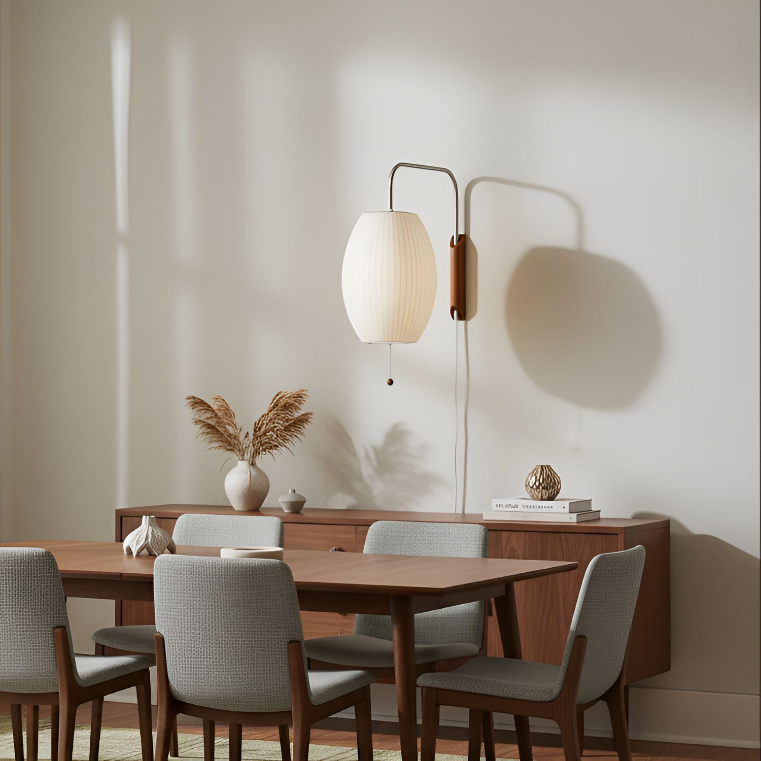 Svingarm Rillet Væglampe - Minimalistisk