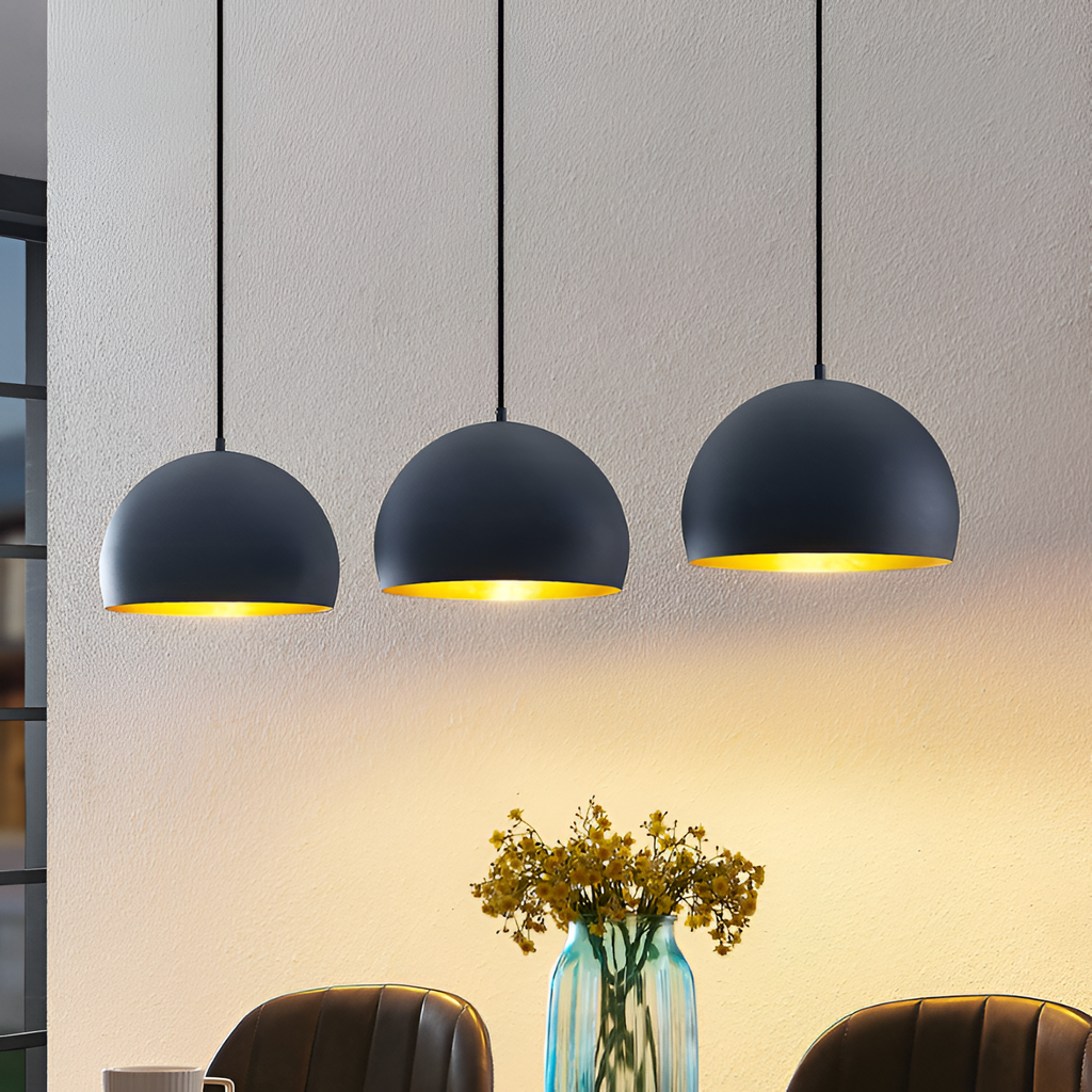 Minimalistisk Industriel Pendel – Triple Dome