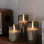Minimalistisk Flameless LED-lysæt - Cylindrisk