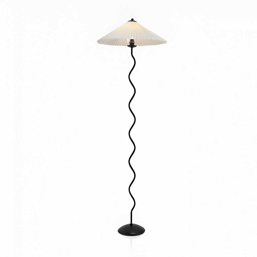 Plisseret Bølget Gulvlampe - Minimalistisk
