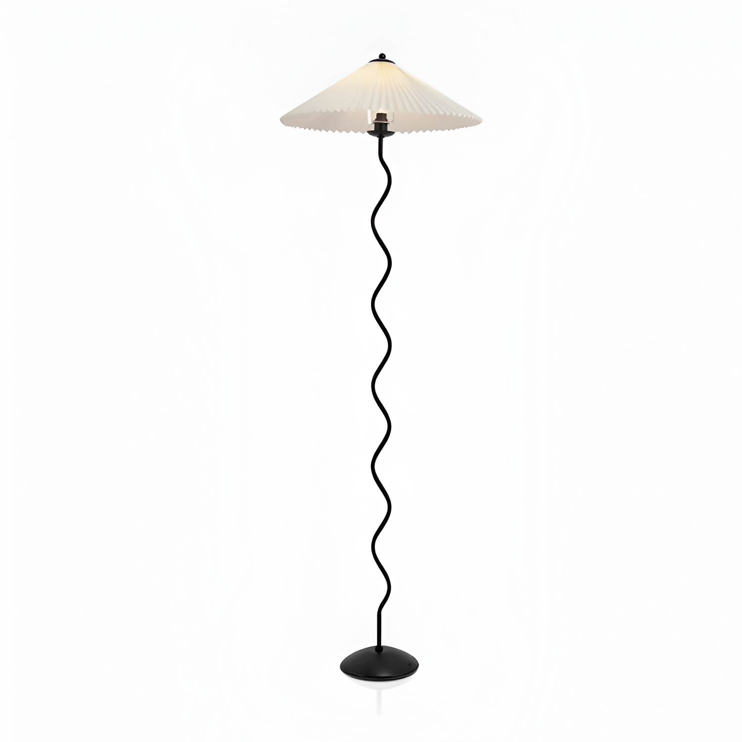 Plisseret Bølget Gulvlampe - Minimalistisk