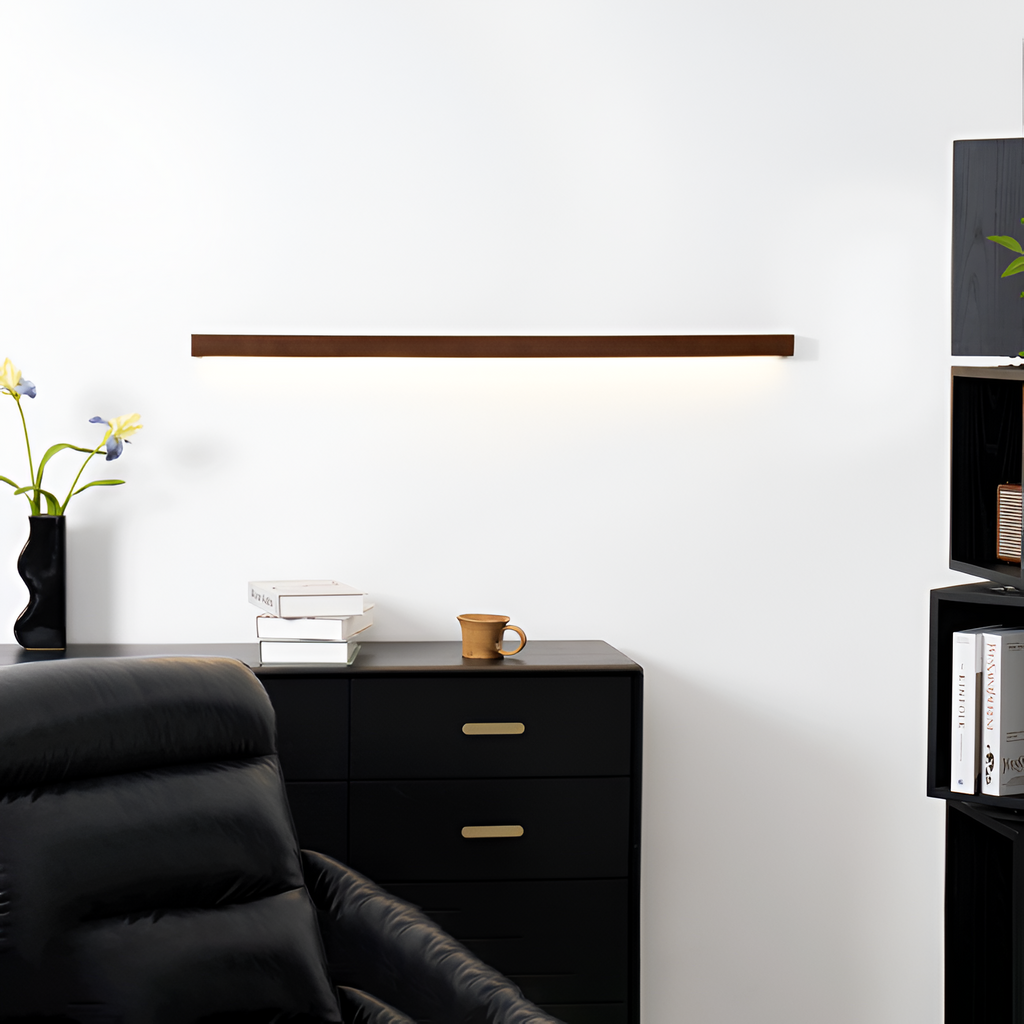 Lineær Træ Geometrisk Væglampe - Minimalistisk