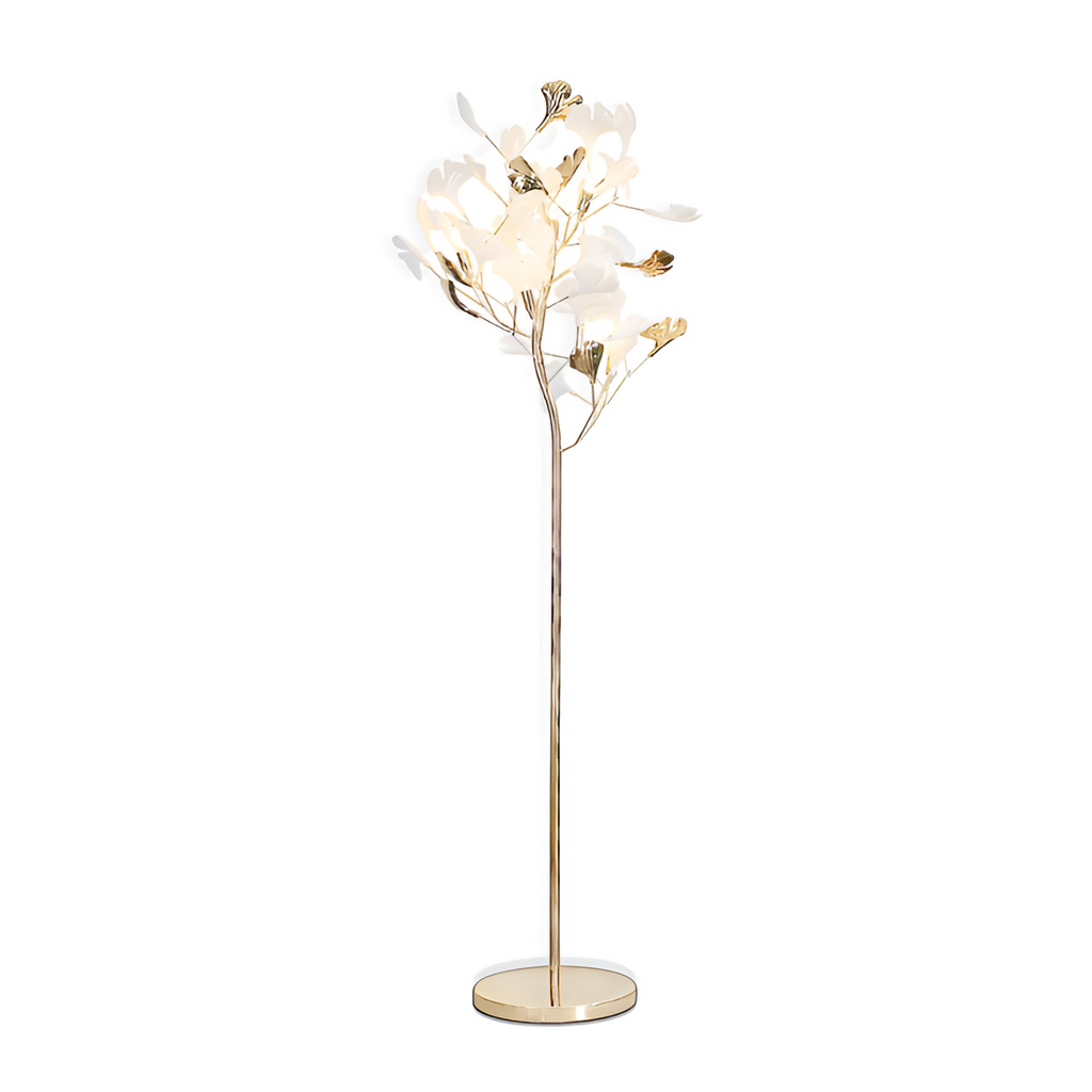 Blomstrende Træ Gulvlampe - Minimalistisk