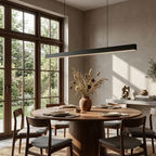 Lineær Sort Pendel - Minimalistisk Spisestue Belysning