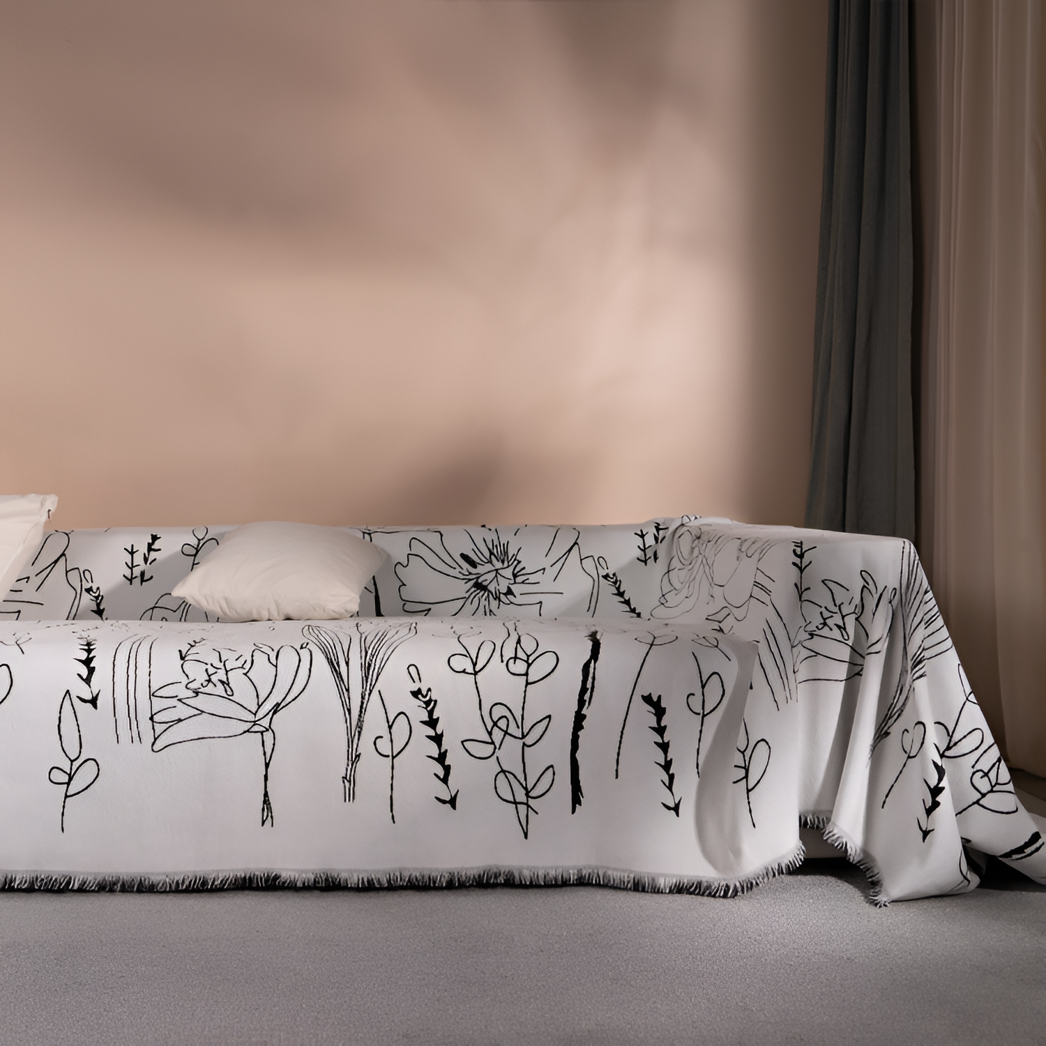 Moderne Vendbart Sofatæppe - Botanisk