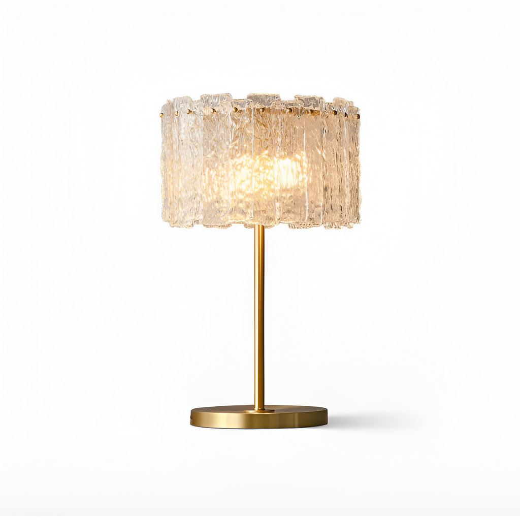 Tekstureret Frostet Bordlampe - Abstrakt