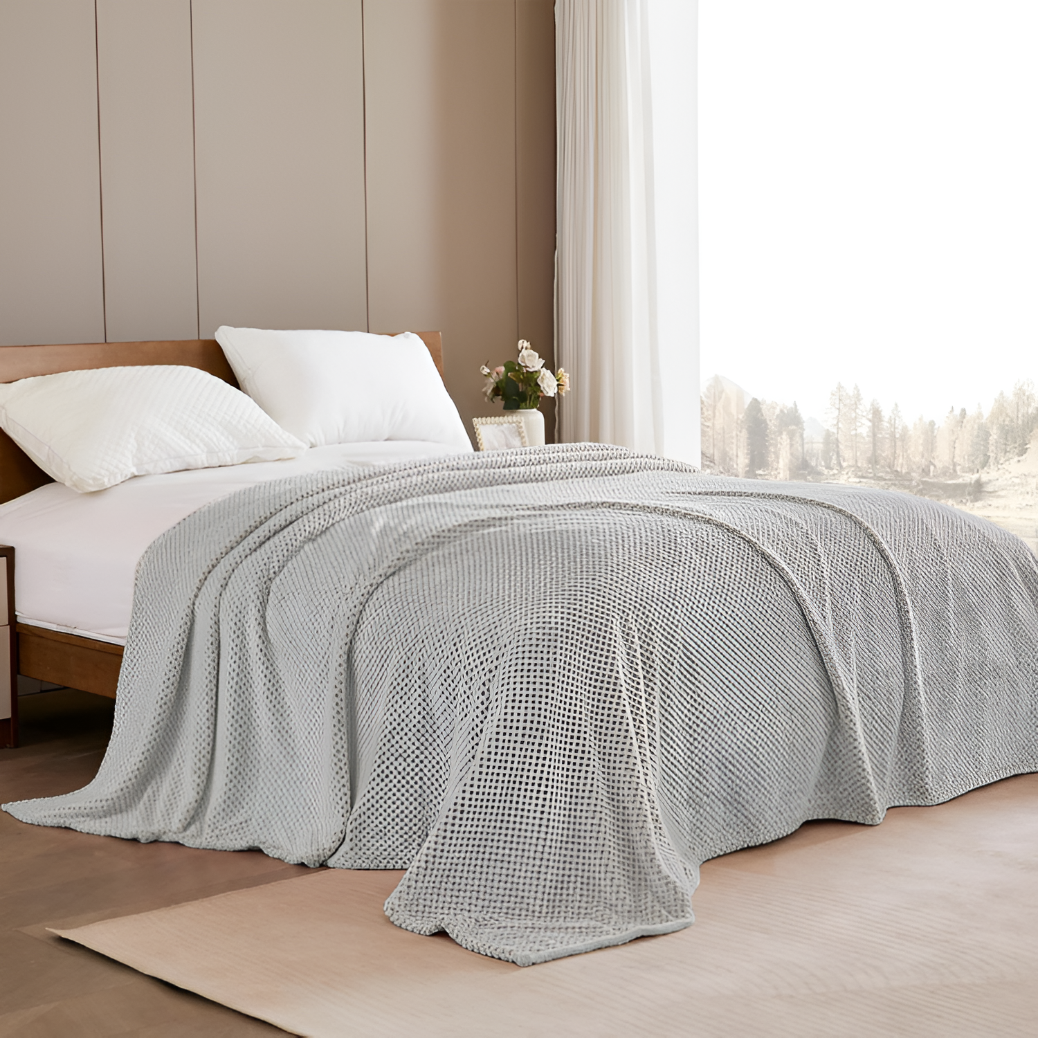 Plysset Tekstureret Plaid - Alsidig