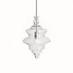 Skulpturel Rillet Glaspendel - Minimalistisk