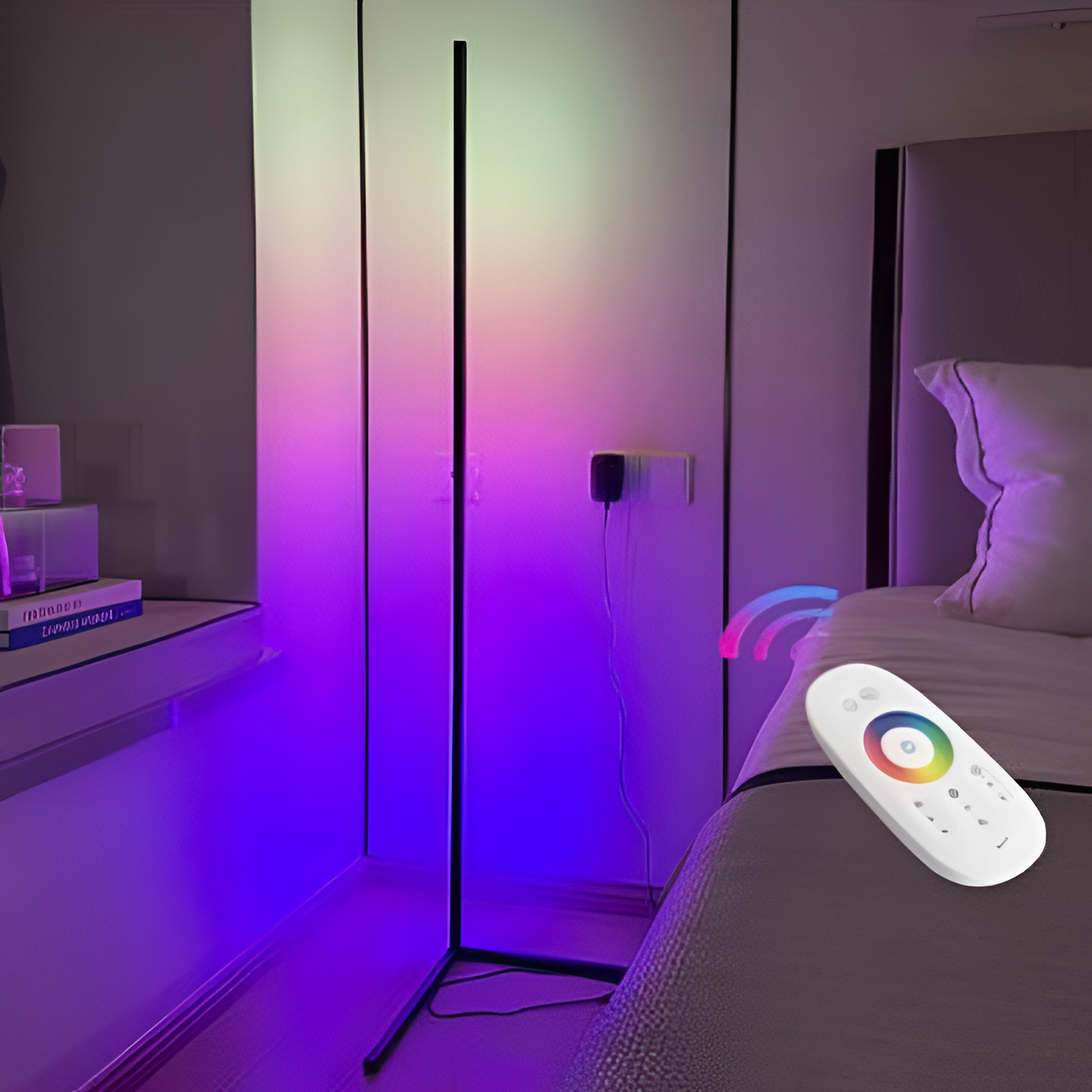 RGB Hjørne Gulvlampe - Moderne LED Ambient Rumbelysning