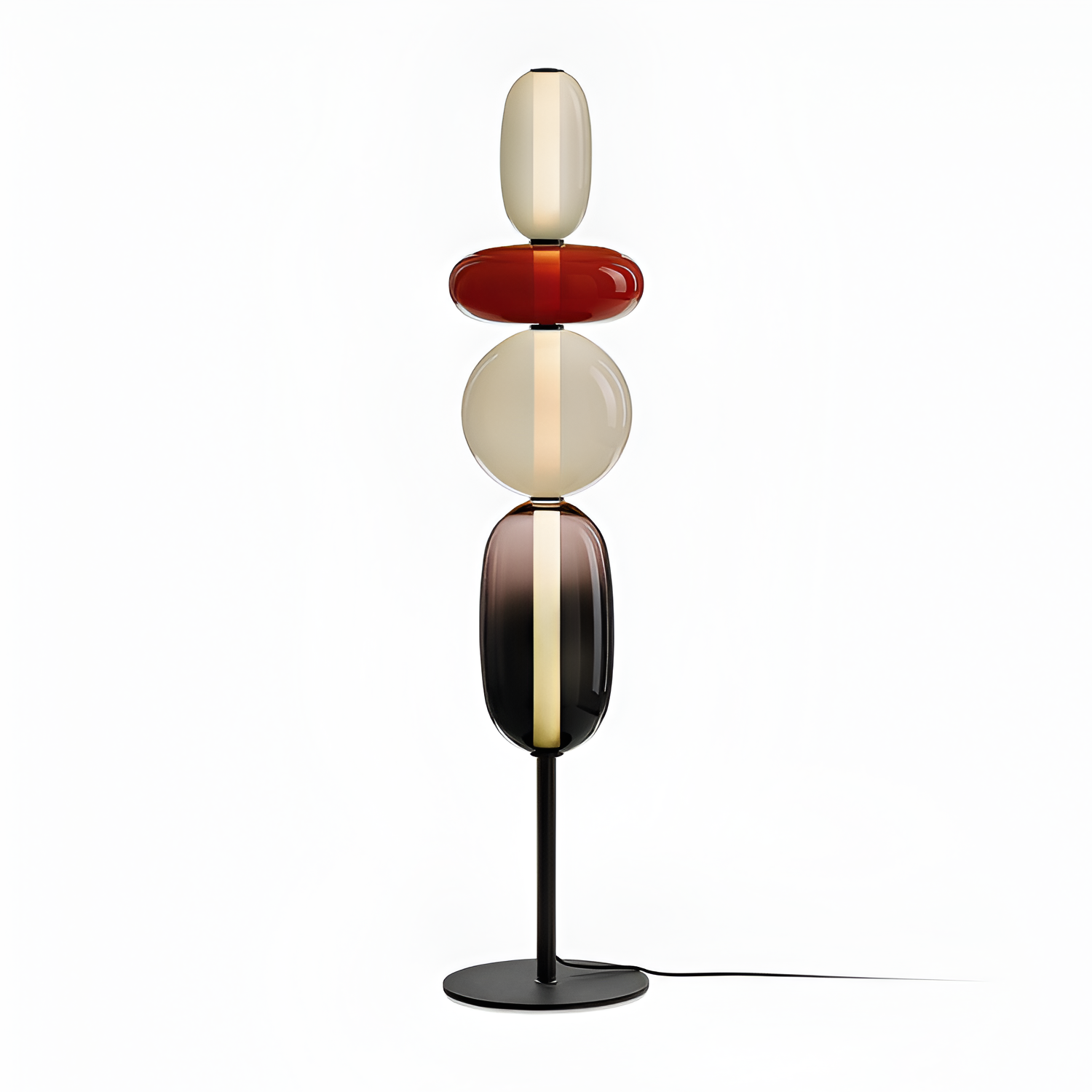 Stablet Geometrisk Glasgulvlampe - Moderne