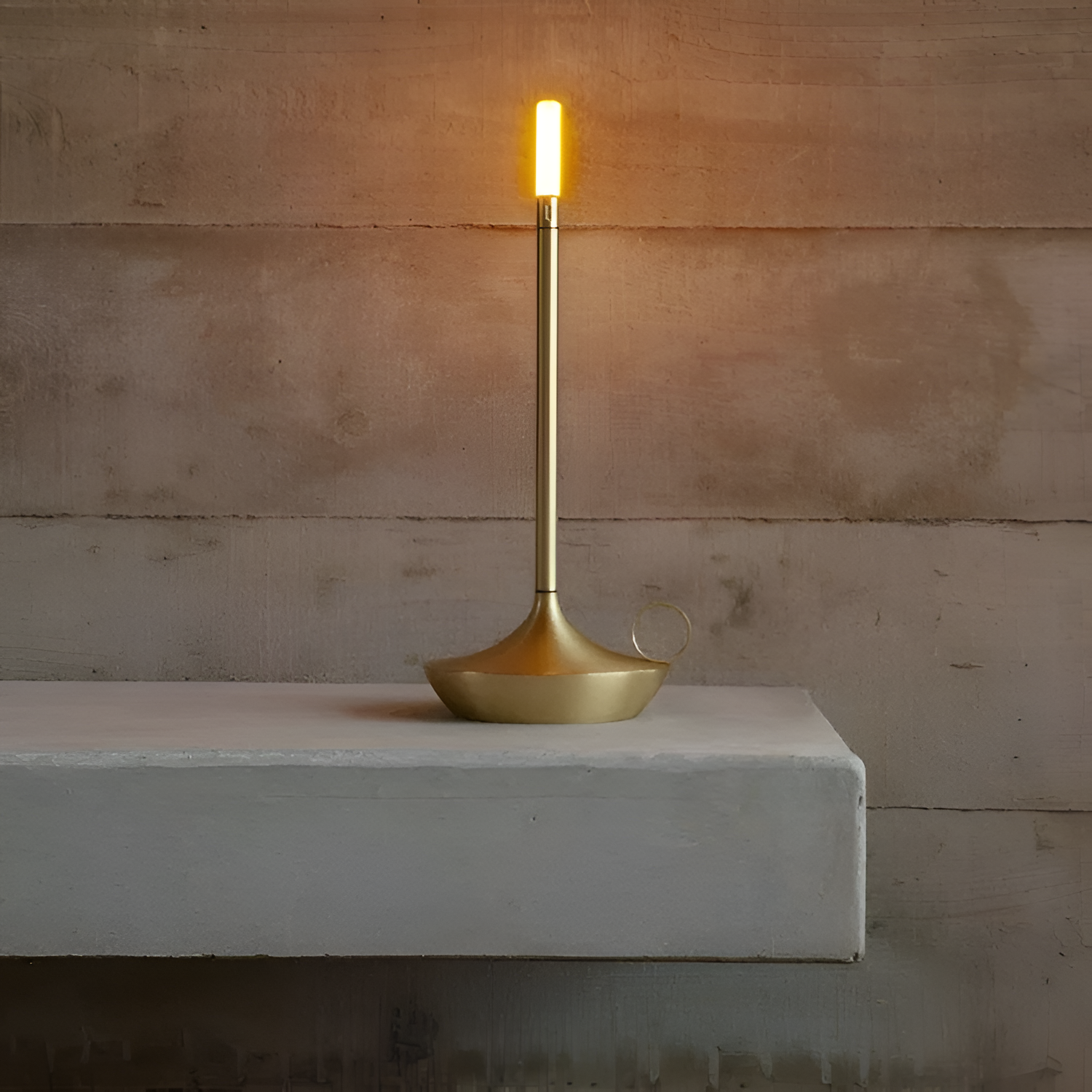 Bærbar Cylindrisk Bordlampe - Trådløst Led-Natlys