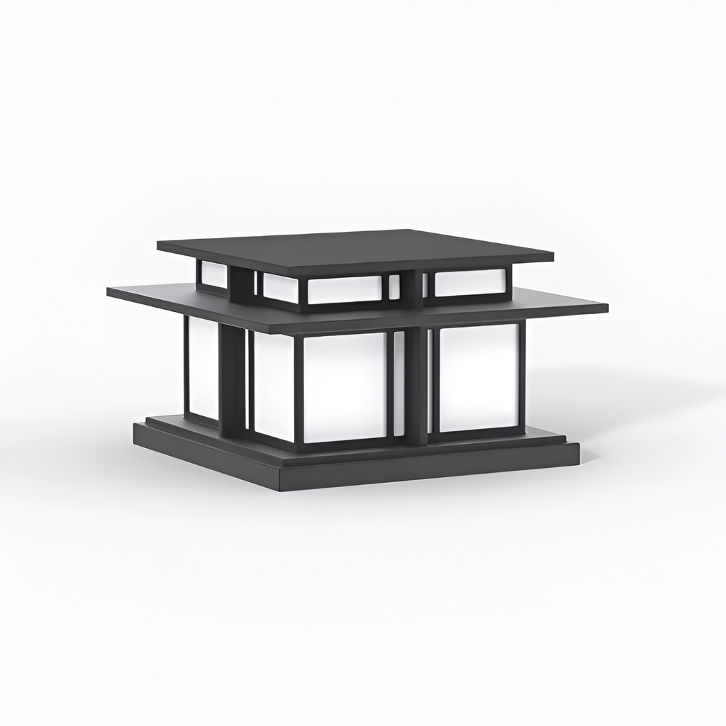 Zen-stil Solcellelampe til Søjle - Minimalistisk