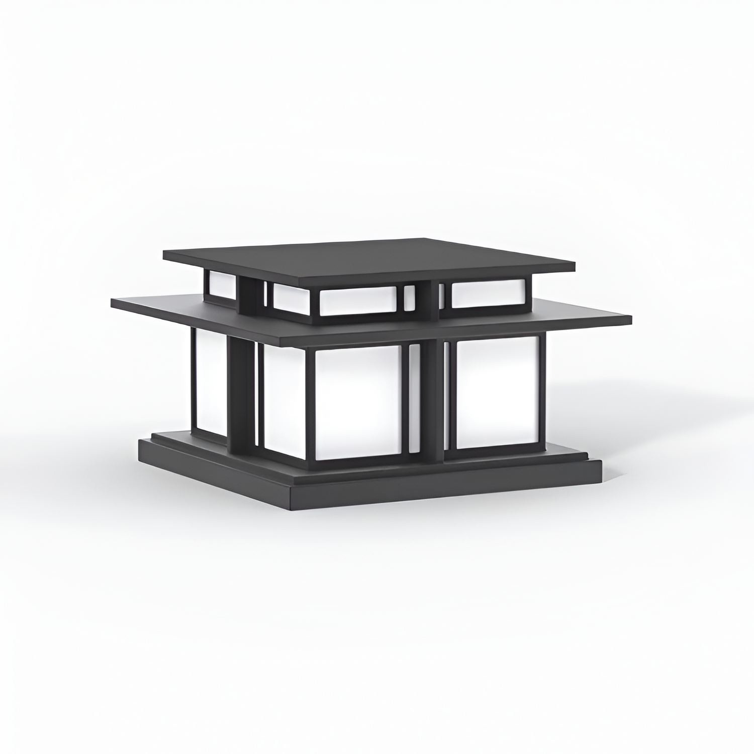 Zen-stil Solcellelampe til Søjle - Minimalistisk