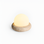 Skulpturel Travertin Bordlampe - Minimalistisk