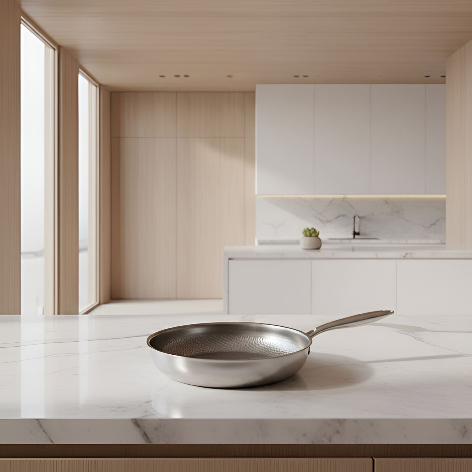 Titanium Hammeret Non-Stick Pande - Til Induktion