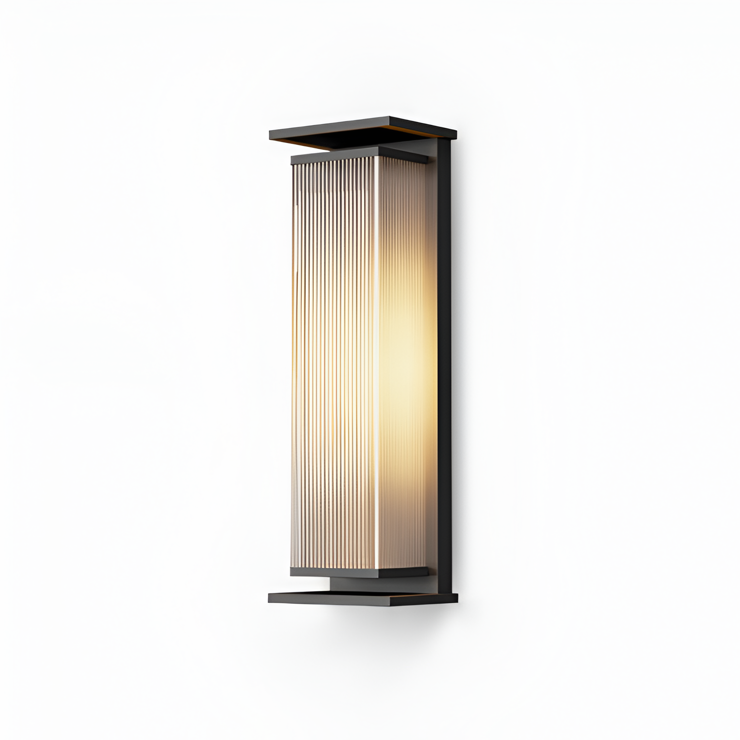 Rillet Lineær Solenergi Væglampe - Minimalistisk