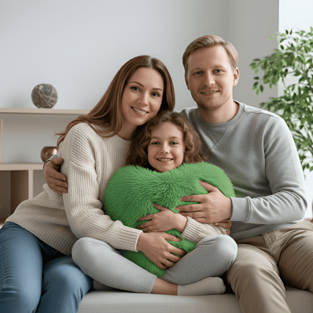Hjerteformet Plys Pude - Dekorativ Hyggepude til Hjemmet