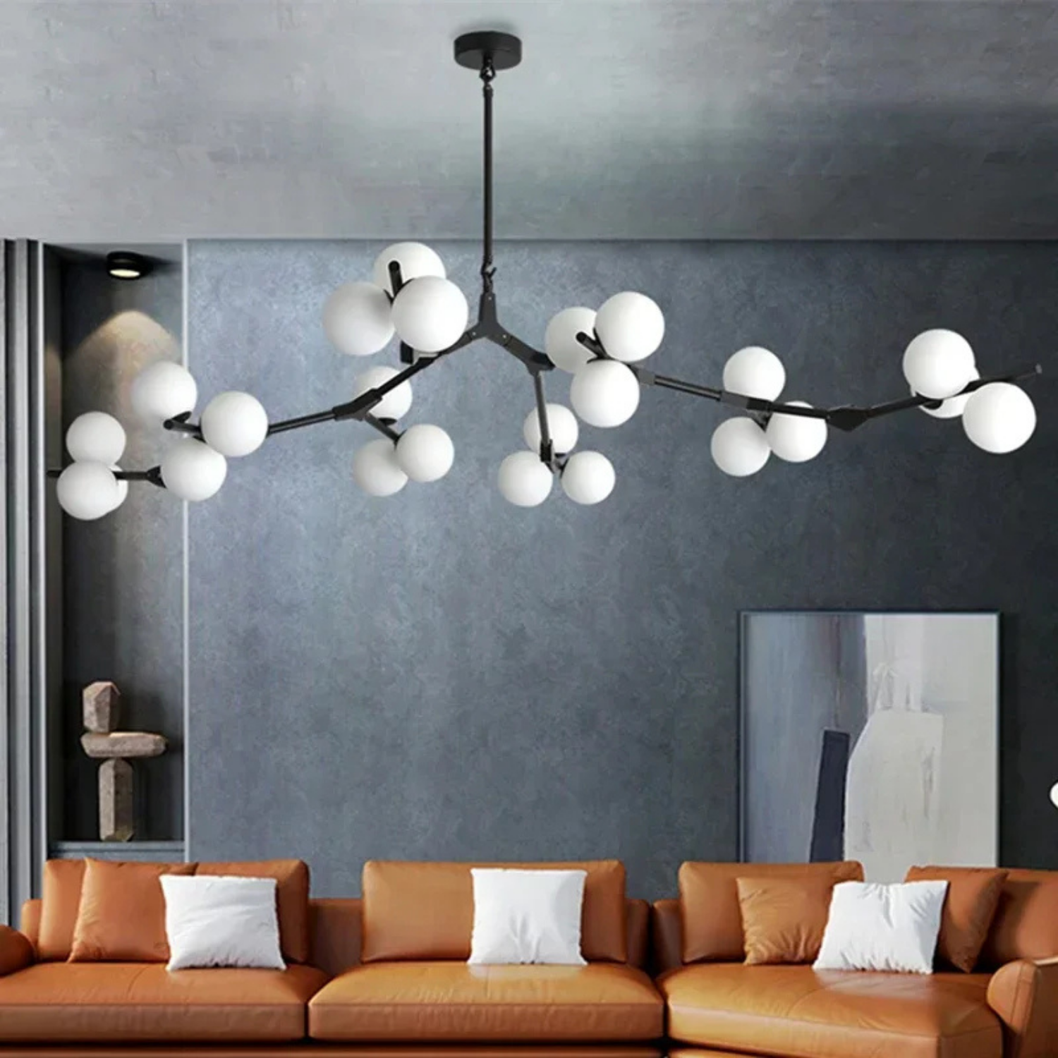 Moderne pendel med trægren-design