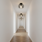 Sort Loftlampe i Industristil - Moderne Ganglampe