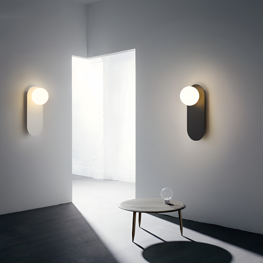 Minimalistisk Oval Væglampe - Nordisk Stil