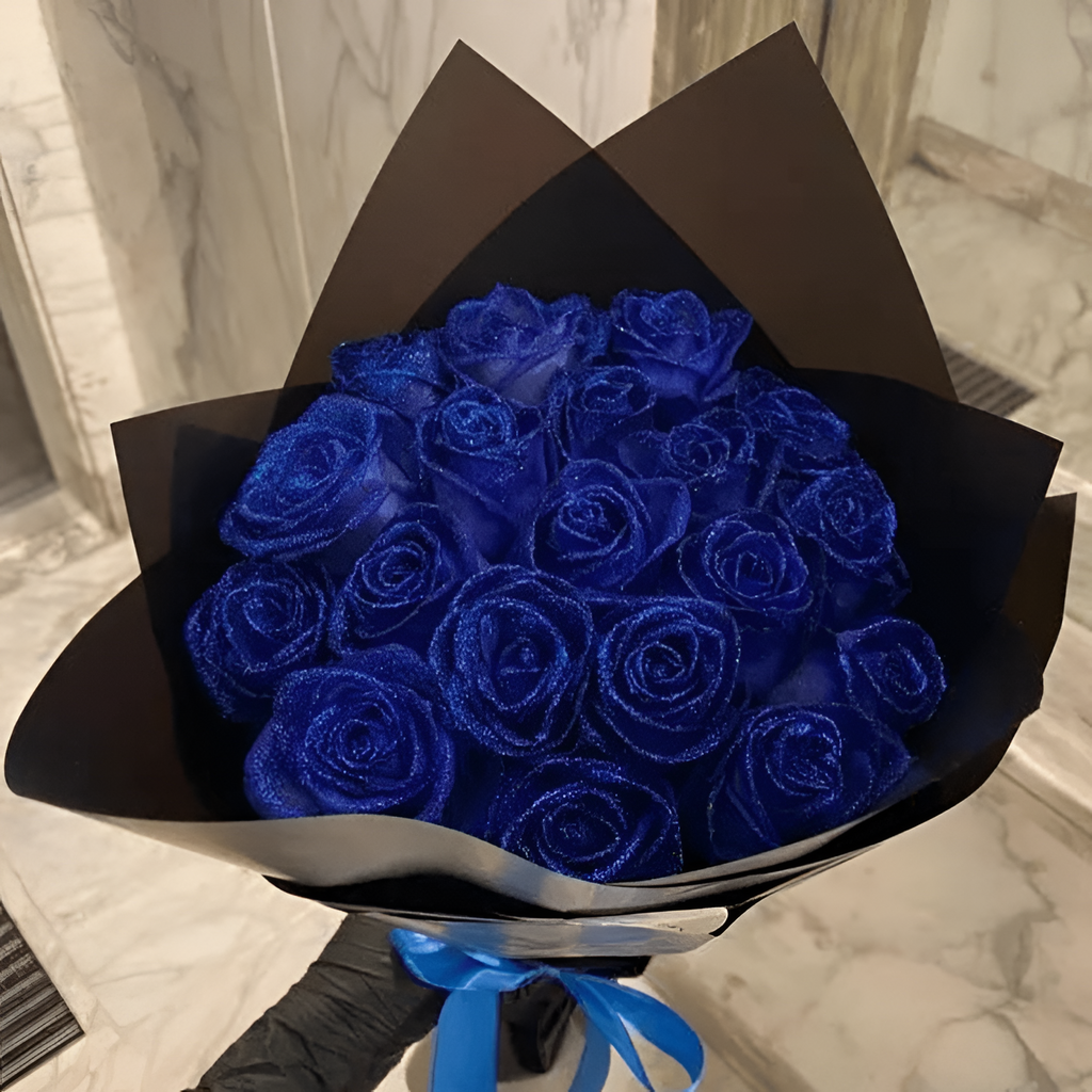 Skinnende Konserveret Blomsterbuket - Dekorativt Arrangement