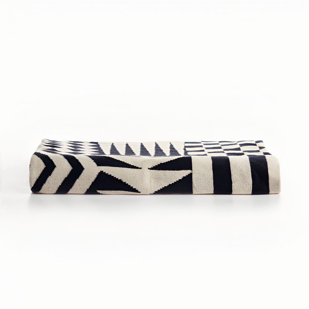 Geometrisk Mønstret Plaid - Vendbar