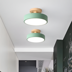 Træbase Nordisk Loftlampe - Minimalistisk
